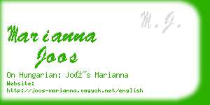 marianna joos business card